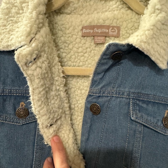 Kids Blue Denim Jacket with Sherpa Collar - Picture 2 of 9